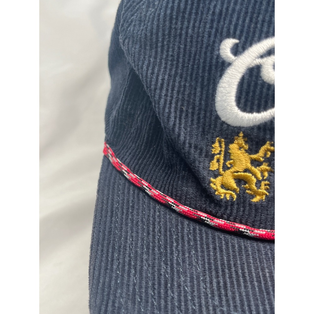 Coors Banquet Navy Blue Corduroy Red Rope Snapback Retro Vintage Style Hag Cap - Picture 11 of 16